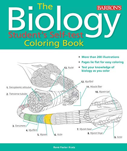 Biology Student's Self-Test Coloring Book (Barron's Test Prep)