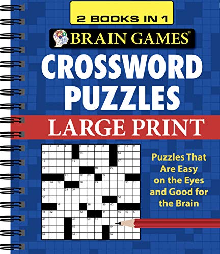 Brain Games - 2 Books in 1 - Crossword Puzzles (Large Print) (Brain Games Large Print)