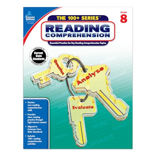 Carson Dellosa The 100+ Series: Reading Comprehension Grade 8 Workbooks, Poetry, Reading, Vocabulary, Literary Elements, 8th Grade Reading Comprehension Workbooks, Classroom or Homeschool Curriculum (Volume 21)