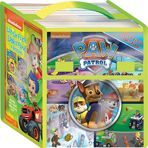 Nickelodeon: Blaze and the Moster Machines, Paw Patrol, Bubble Guppies, Umizoomi - First Look and Find 4 Board Book Set - PI Kids