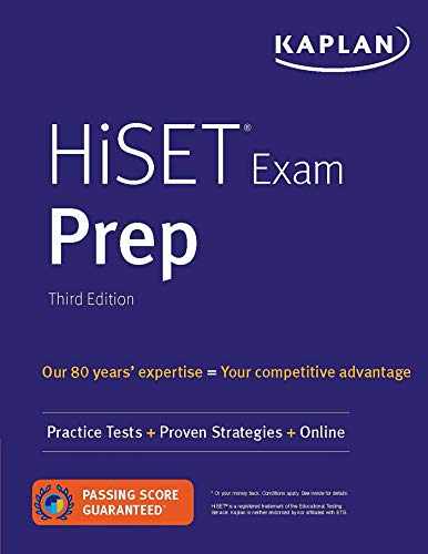 HiSET Exam Prep: Practice Tests + Proven Strategies + Online (Kaplan Test Prep)