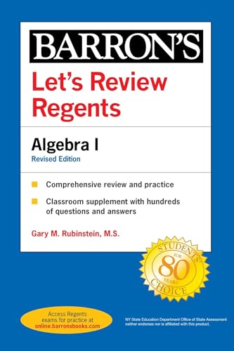 Let's Review Regents: Algebra I Revised Edition (Barron's New York Regents)