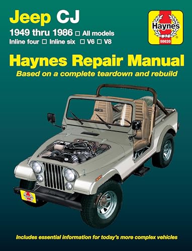 Jeep CJ, Scrambler, Renegade. Laredo & Golden Eagle (49-86) Haynes Repair Manual