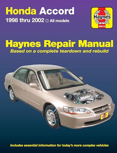 Honda Accord 1998 thru 2002 Haynes Repair Manual: All Models