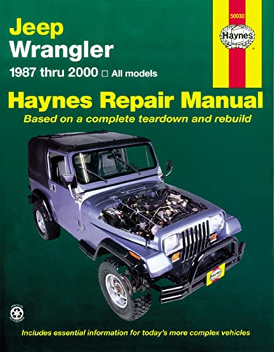 Jeep Wrangler 4-cyl & 6-cyl Gas Engine, 2WD & 4WD Models (87-17) Haynes Repair Manual (Does not include info specific to diesel engine models. Includes coverage apart from specific exclusion noted)