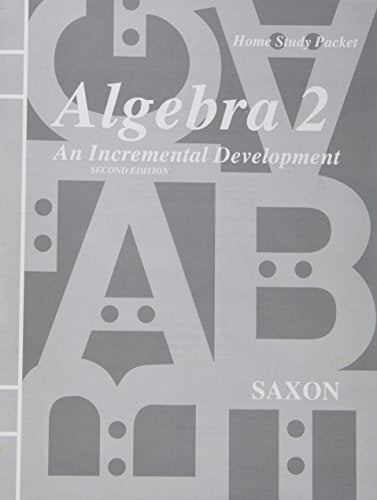 Homeschool Packet for Algebra 2: An Incremental Development, 2nd Edition