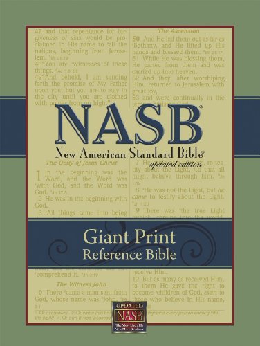 Giant Print Reference Bible-NASB (Black Genuine Leather)