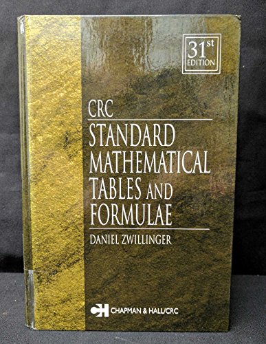 CRC Standard Mathematical Tables and Formulae, 31st Edition (Advances in Applied Mathematics)