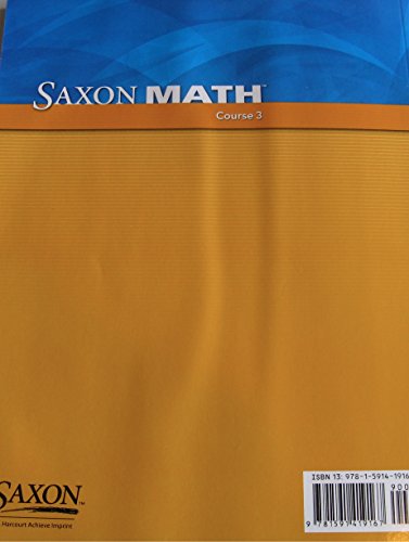 Saxon Math Course 3