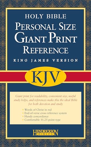 KJV Personal Size Giant Print Reference Bible (Bonded Leather, Black, Red Letter)