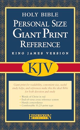 KJV Personal Size Giant Print Reference Bible (Bonded Leather, Burgundy, Red Letter)