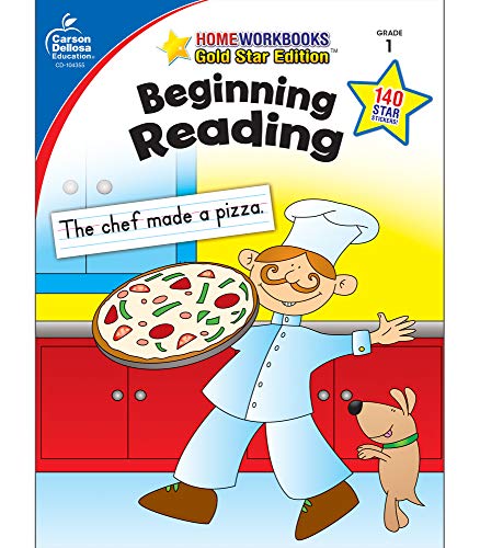 Carson Dellosa | Beginning Reading Workbook | 1st Grade, 64pgs (Home Workbooks)