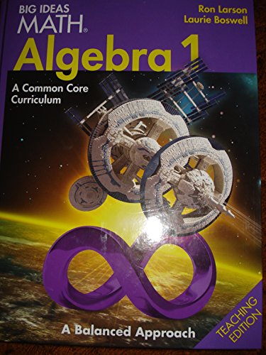 BIG IDEAS MATH Algebra 1: Common Core Teacher Edition 2014