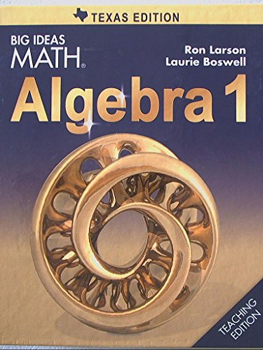 Big Ideas MATH, Algebra 1, Teaching Edition, Texas Edition, 9781608408177, 1608408175