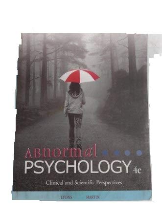 Abnormal Psychology Clinical and Scientific Perspectives