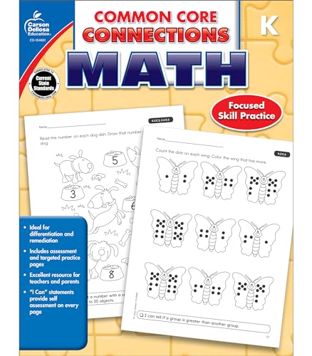 Carson Dellosa | Common Core Connections Math Workbook | Kindergarten, 96pgs