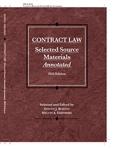 Contract Law, Selected Source Materials Annotated (Selected Statutes)