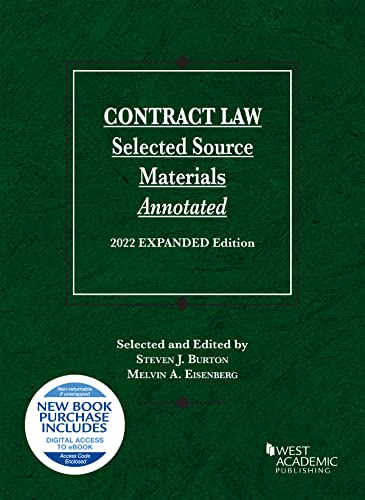 Contract Law, Selected Source Materials Annotated, 2022 Expanded Edition (Selected Statutes)