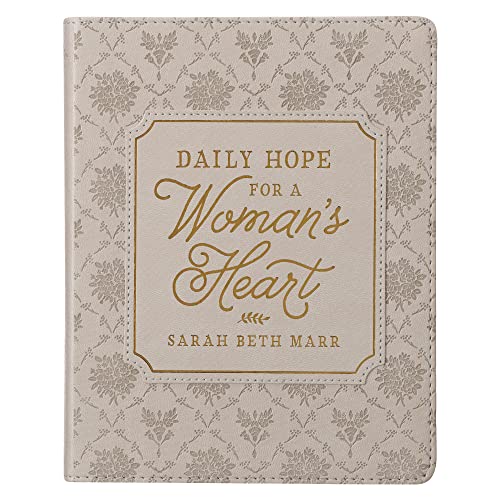 Daily Hope for a Women's Heart Devotional, Taupe Faux Leather Flexcover