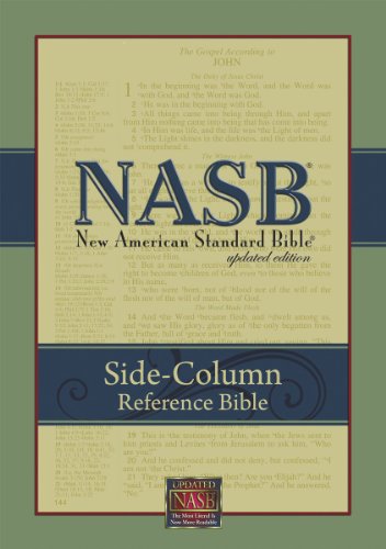 NASB Update Side-Column Reference; Black Genuine Leather