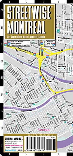 Streetwise Montreal Map - Laminated City Center Street Map of Montreal, Canada - Folding pocket size travel map with metro map