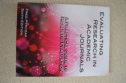 Evaluating Research in Academic Journals