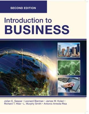 INTRODUCTION to BUSINESS, Second Edition (Paperback-B/W)