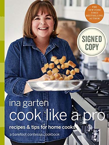 Cook Like a Pro: Ina Garten Signed Autograph Hardcover Recipes and Tips for Home Cooks
