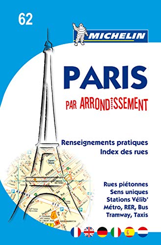 Michelin Map Paris by Arrondissements (saddle-stitched) No. 62 (Maps/City (Michelin))