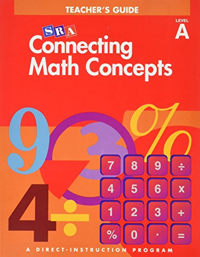 Cover of SRA Connecting Math Concepts Teacher's Guide Level A by Siegfried Engelmann, paperback Book
