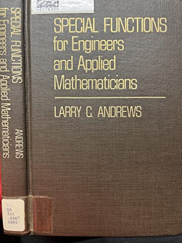 Cover of Special functions for engineers and applied mathematicians by Larry C. Andrews, hardcover Book