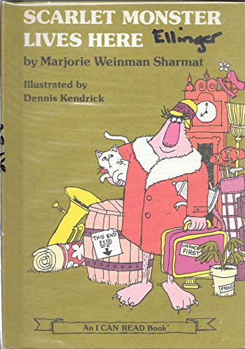 Scarlet Monster Lives Here__An I Can Read Book - by Marjorie Weinman Sharmat - Hardcover
