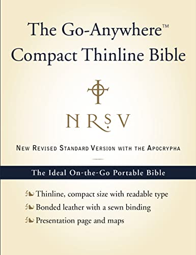 NRSV Go-Anywhere Compact Thinline Bible with the Apocrypha (Bonded Leather, Navy