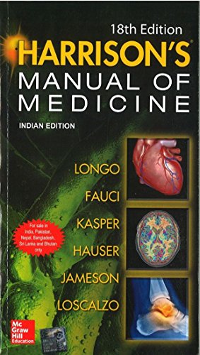Cover of Harrisons Manual of Medicine, 18th Edition by Longo, Dan, Paperback Book