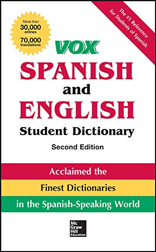 VOX Spanish and English Student Dictionary, Hardcover, 2nd Edition (Vox Dictionaries)