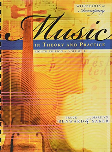 Workbook t/a Music in Theory and Practice, Volume I