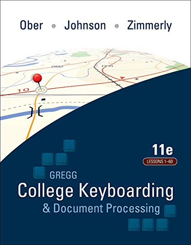 Gregg College Keyboarding & Document Processing Kit 1: Lessons 1-60 With Word 2010 Manual