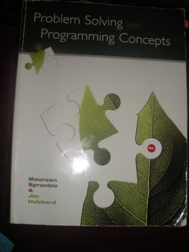 Problem Solving and Programming Concepts