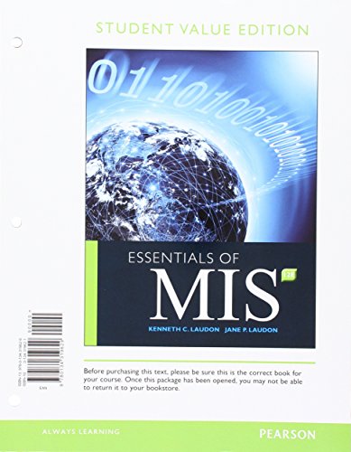 Essentials of MIS, Student Value Edition