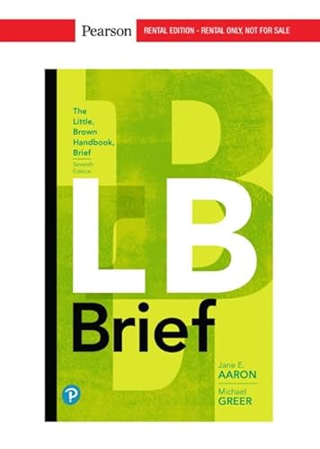 The Little, Brown Handbook, Brief Edition [RENTAL EDITION]