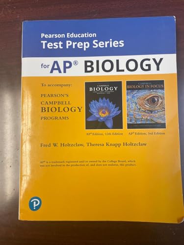 Cover of Test Prep Series AP Biology for Campbell Biology 12th edition by Pearson, paperback Book