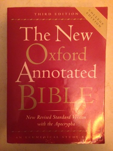 The New Oxford Annotated Bible, New Revised Standard Version with the Apocrypha, Third Edition (Hardcover 9700A)