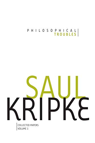 Philosophical Troubles: Collected Papers, Volume 1