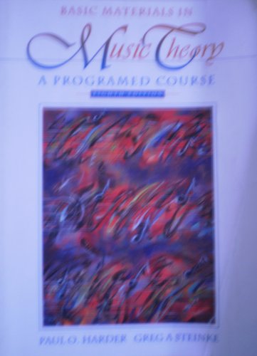 Basic Materials in Music Theory: A Programed Course