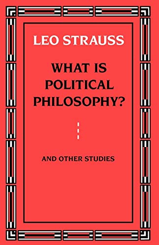 What is Political Philosophy? And Other Studies