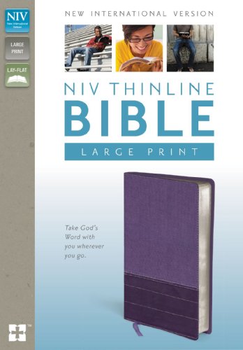 NIV, Thinline Bible, Large Print, Imitation Leather, Purple, Red Letter Edition