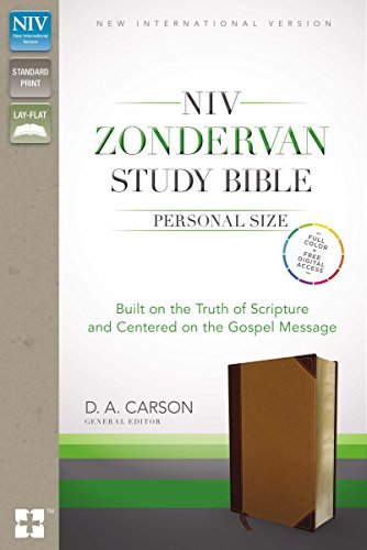 NIV Zondervan Study Bible, Personal Size, Leathersoft, Brown/Tan: Built on the Truth of Scripture and Centered on the Gospel Message