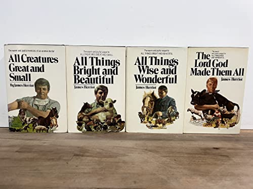 James Herriot's 4 Vol. Set (All Creatures Great and Small, All Things Bright and Beautiful, All Things Wise and Wonderful, The Lord God Made Them All)