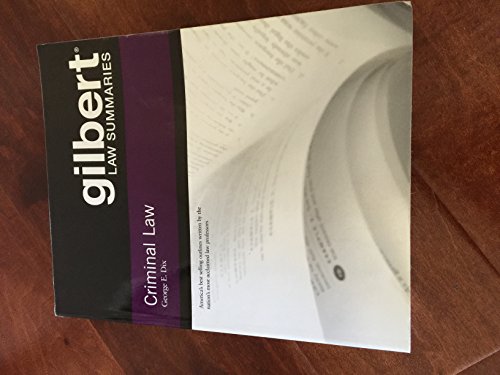 Criminal Law (Gilbert Law Summaries)