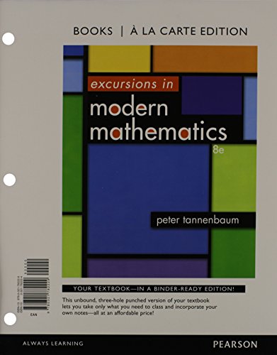 Excursions in Modern Mathematics, Books a la carte Edition (8th Edition)